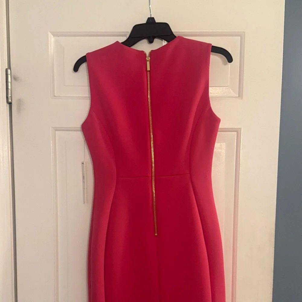 Calvin Klein Bold pink Sleeveless Midi Dress - Picture 3 of 6